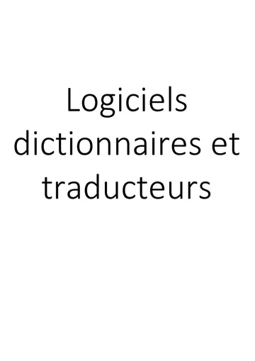 Logiciels dictionnaires et traducteurs clicktofournisseur.com
