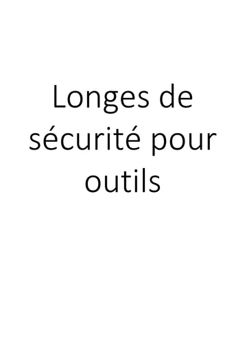 Longes de sécurité pour outils clicktofournisseur.com