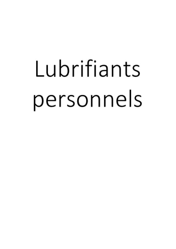 Lubrifiants personnels clicktofournisseur.com