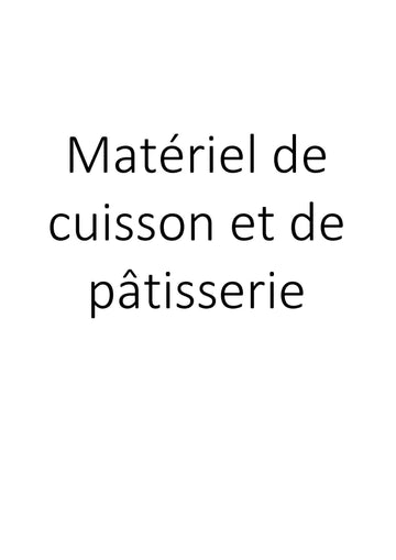 Matériel de cuisson et de pâtisserie clicktofournisseur.com