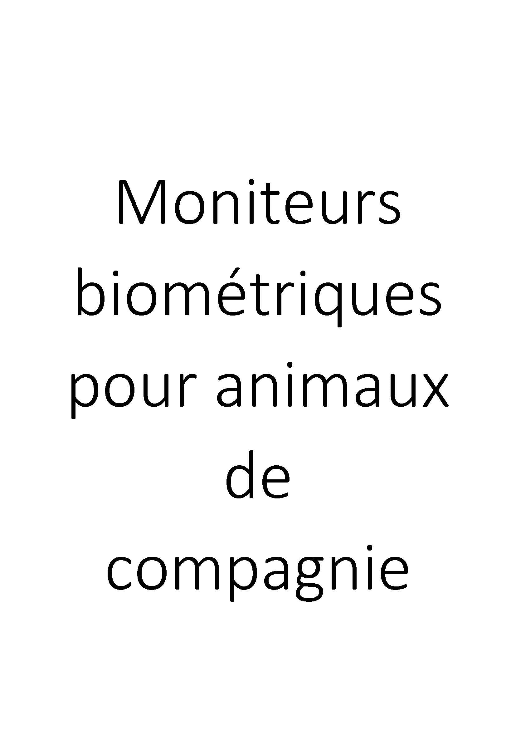 Moniteurs biométriques pour animaux de compagnie clicktofournisseur.com