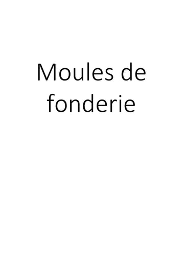 Moules de fonderie clicktofournisseur.com