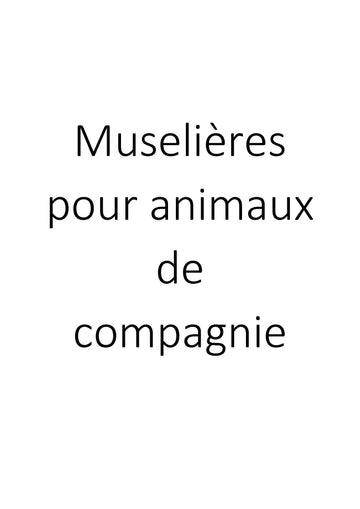 Muselières pour animaux de compagnie clicktofournisseur.com