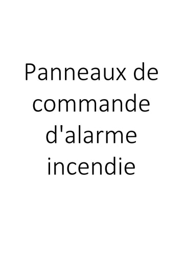 Panneaux de commande d'alarme incendie clicktofournisseur.com