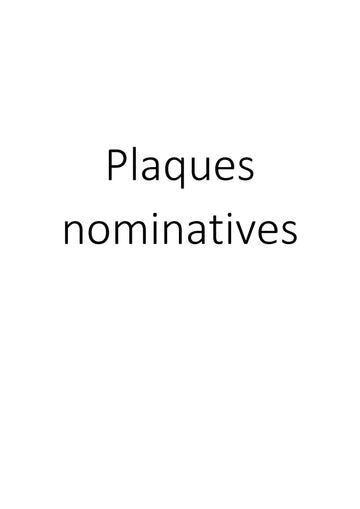 Plaques nominatives clicktofournisseur.com