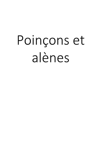 Poinçons et alènes clicktofournisseur.com