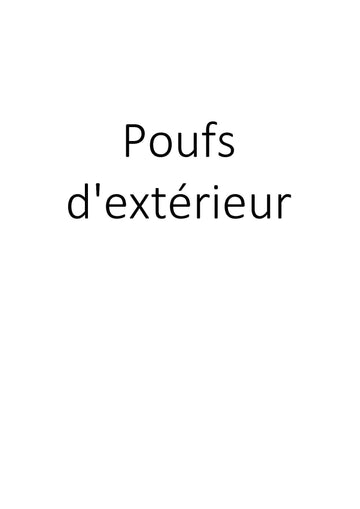 Poufs d'extérieur clicktofournisseur.com