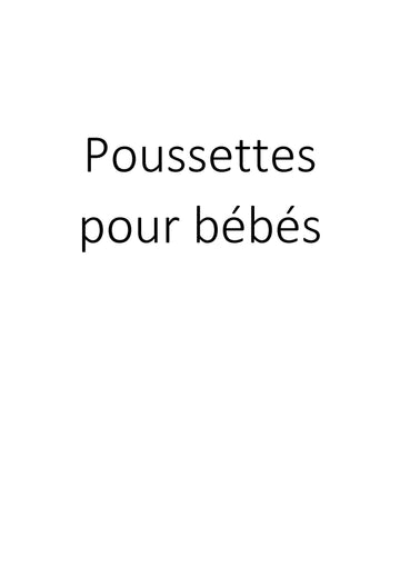 Poussettes pour bébés clicktofournisseur.com
