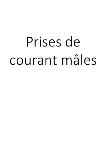 Prises de courant mâles clicktofournisseur.com