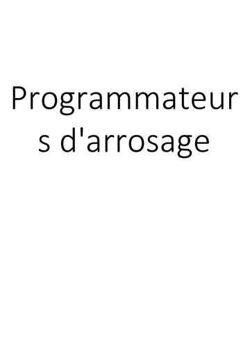 Programmateurs d'arrosage clicktofournisseur.com