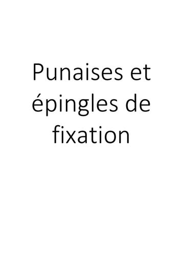 Punaises et épingles de fixation clicktofournisseur.com