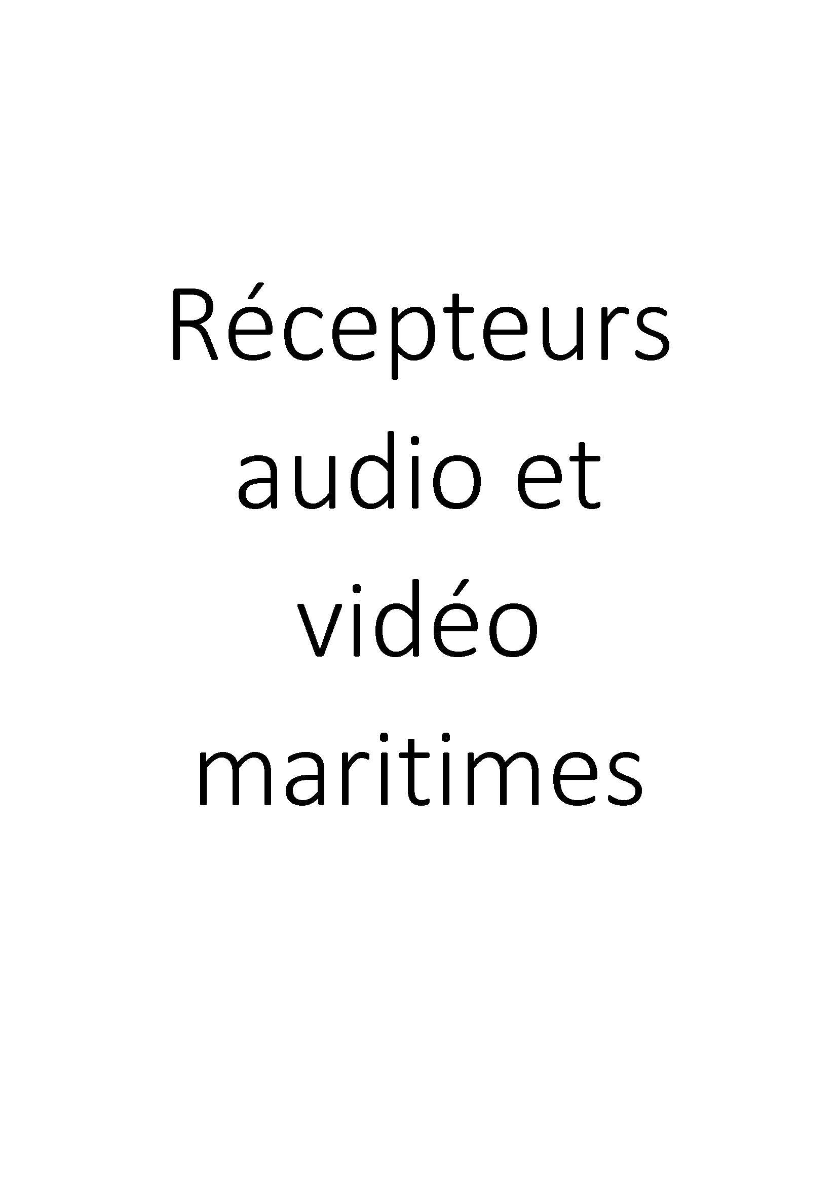 Récepteurs audio et vidéo maritimes clicktofournisseur.com