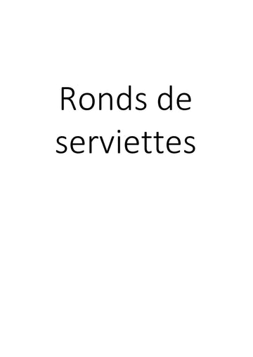 Ronds de serviettes clicktofournisseur.com