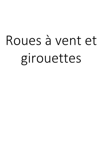 Roues à vent et girouettes clicktofournisseur.com