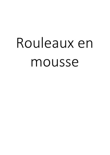 Rouleaux en mousse clicktofournisseur.com