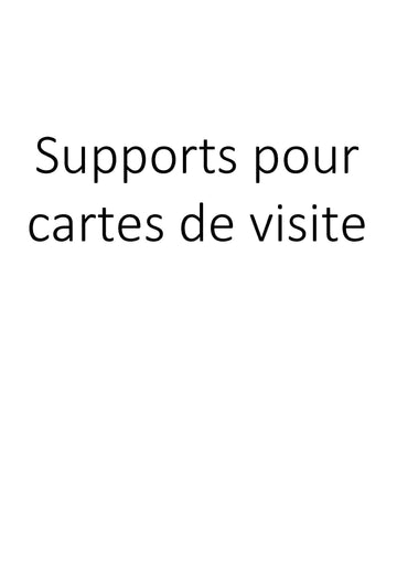 Supports pour cartes de visite clicktofournisseur.com