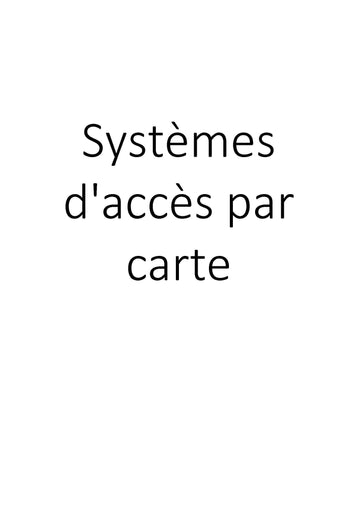 Systèmes d'accès par carte clicktofournisseur.com