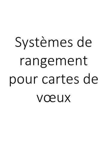 Systèmes de rangement pour cartes de vœux clicktofournisseur.com