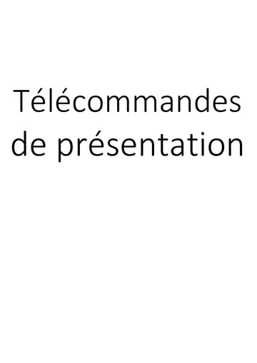 Télécommandes de présentation clicktofournisseur.com