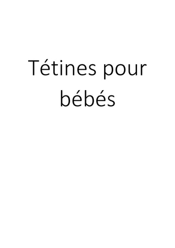 Tétines pour bébés clicktofournisseur.com