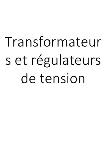 Transformateurs et régulateurs de tension clicktofournisseur.com