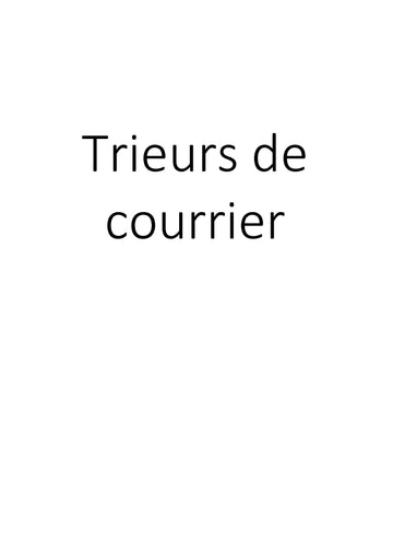 Trieurs de courrier clicktofournisseur.com