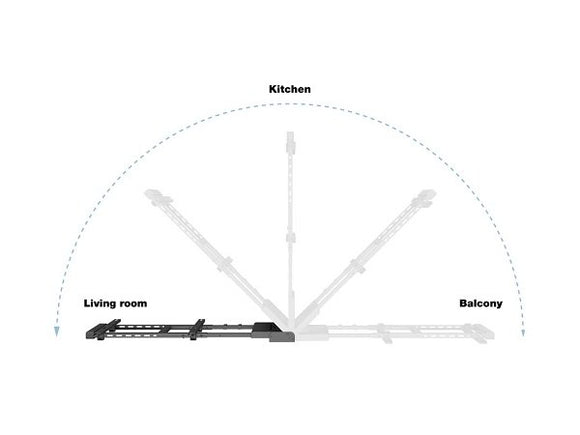 Multibrackets M Motorized Swing Mount X-Large (RF) | VESA 200x200-600x400 | Max 50kg | Black