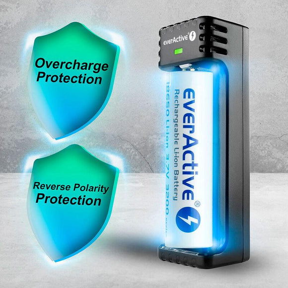 Chargeur pour batteries li-ion cylindriques everactive lc-100