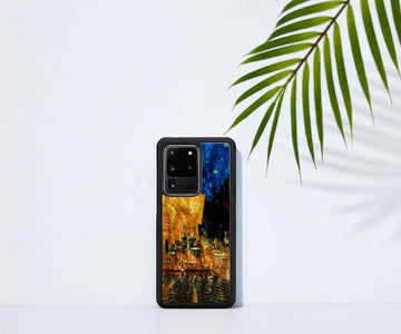 Coque iKins pour Samsung Galaxy S20 Ultra terrasse de café noir