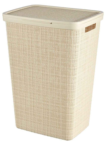 Panier à linge Curver NATURAL STYLE 58L Crème