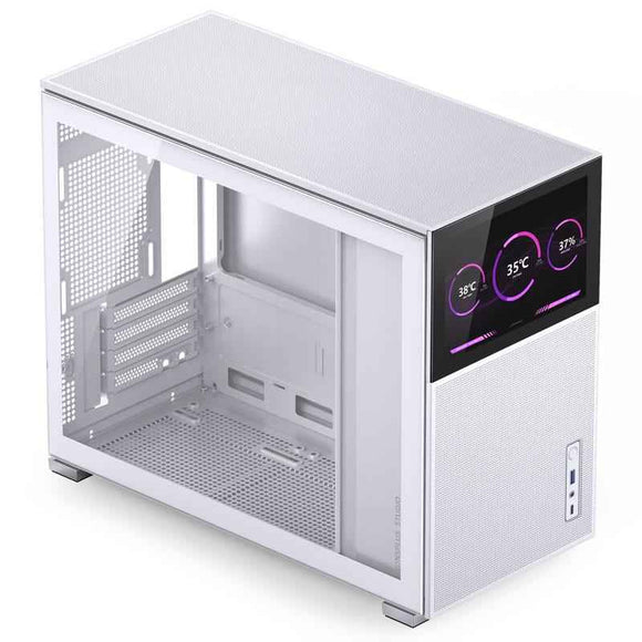 Boîtier Micro-ATX Jonsbo D31 MESH avec écran en verre trempé - blanc