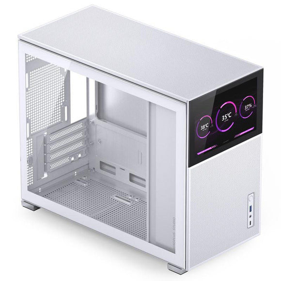 Boîtier Micro-ATX Jonsbo D31 MESH avec écran en verre trempé - blanc
