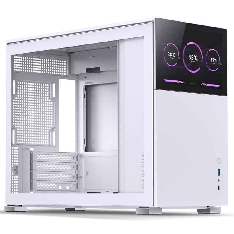 Boîtier Jonsbo D31 Micro-ATX en verre trempé blanc