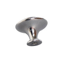 Bouton de meuble ROND STRIE, Finition zamak chrome