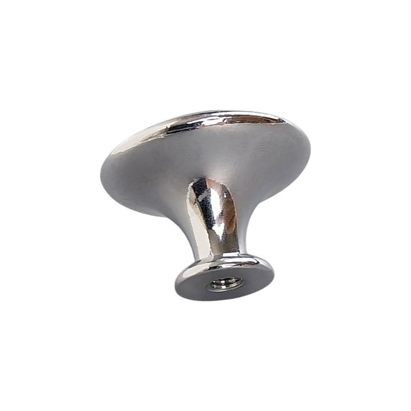Bouton de meuble ROND STRIE, Finition zamak chrome
