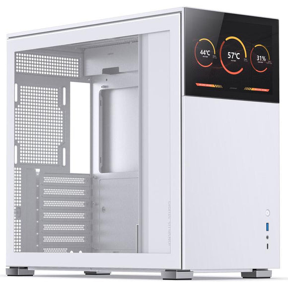 Jonsbo D41 Screen ATX Case, Tempered Glass - white
