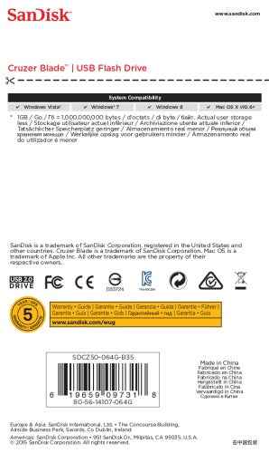 SanDisk Cruzer Blade 64GB