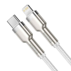 Câble USB-C vers Lightning Baseus Cafule, blanc, Power Delivery, 20 W, 1 m (blanc)