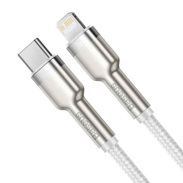 Câble USB-C vers Lightning Baseus Cafule, blanc, Power Delivery, 20 W, 1 m (blanc)