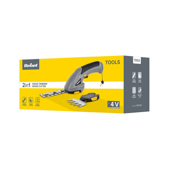 Cordless shrub and hedge trimmer 4V