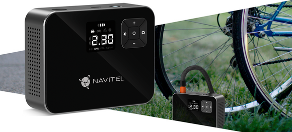 Compresor Navitel Auto-Moto, cu acumulator, LED light, 8.27 bar "AIR 15 AL" (timbru verde 0.8 lei)