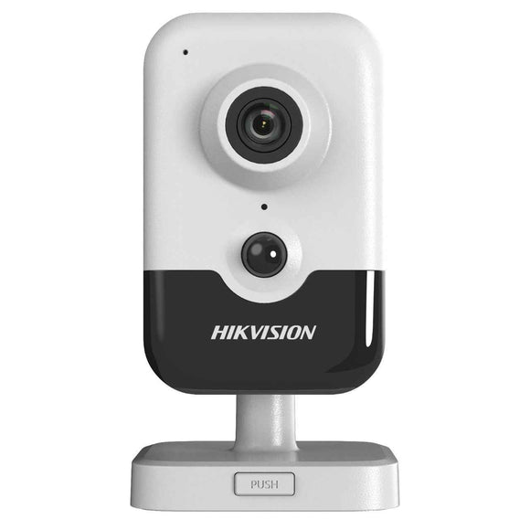CAMERA IP Hikvision, cube pt. interior | exterior, dist. IR 30 m, tip lentila fixa 2.8 mm, 4 Mpx, microfon, PoE, carcasa plastic, slot SD card, "DS-2CD2446G2-I28C" (timbru verde 0.8 lei)