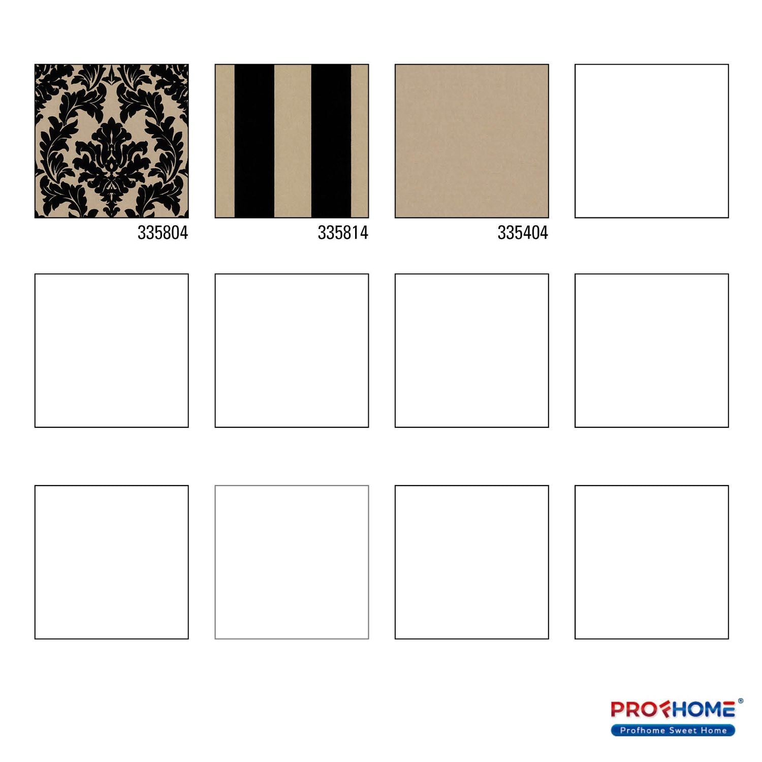 Papier peint baroque profhome 335804-gu papier peint intissé légèrement texturé au style baroque mat or noir 522 m2