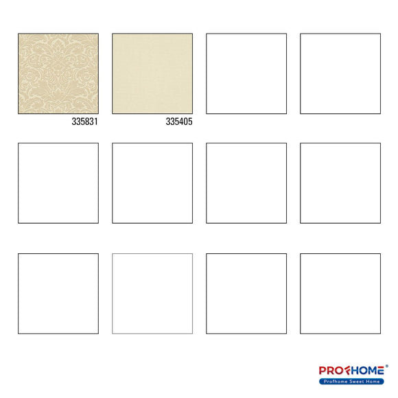 Papier peint baroque Profhome 335831-GU papier peint intissé légèrement texturé au style baroque mat beige 5,22 m2