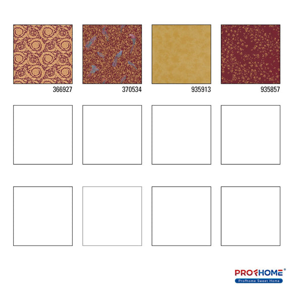 Papier peint de luxe exclusif profhome 366927-gu papier peint intissé texturé avec des ornements brillant rouge or brun 7035 m2