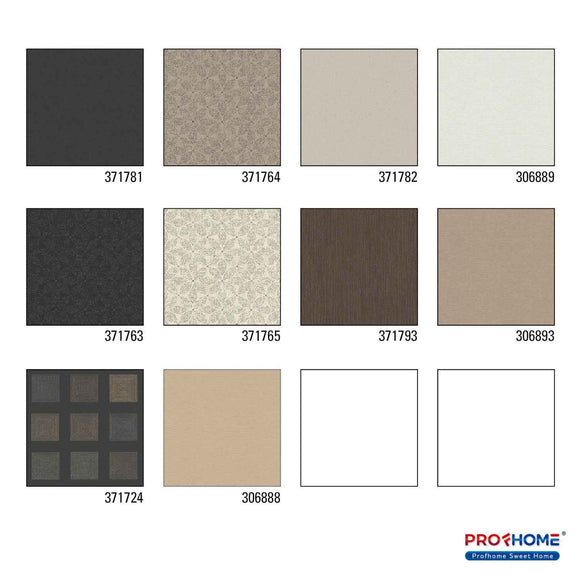 Papier peint ton-sur ton Profhome 371781-GU papier peint intissé légèrement texturé ton-sur-ton mat noir 5,33 m2