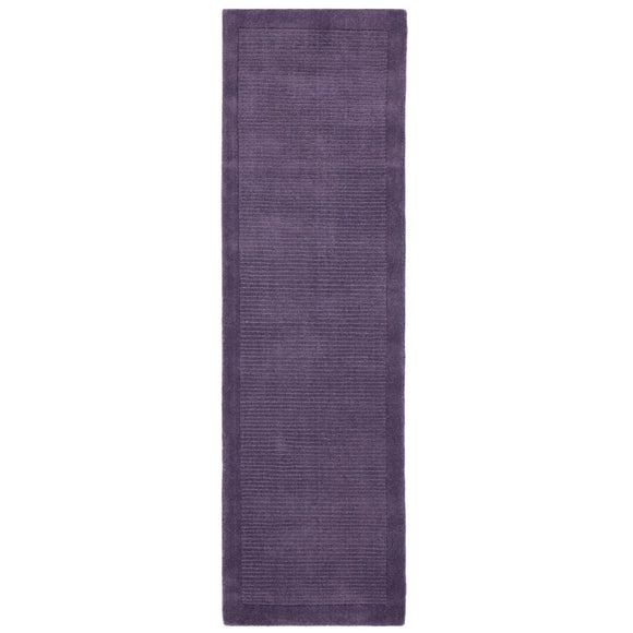 Tapis de couloir uni pure laine candy violet
