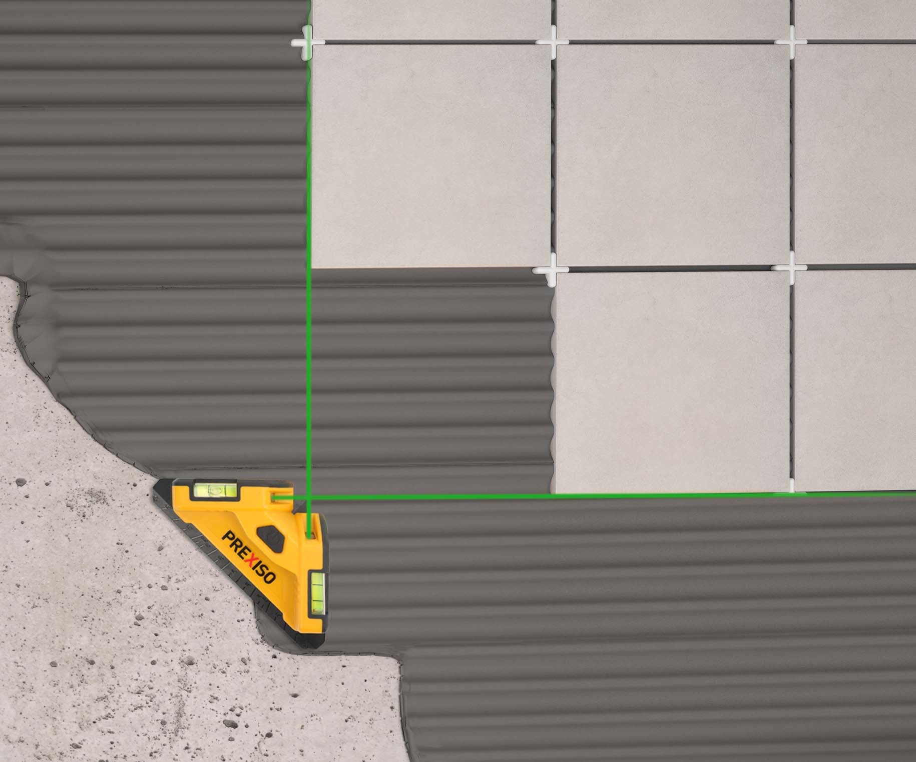 Traceur 20 m vert special carrelage prexiso