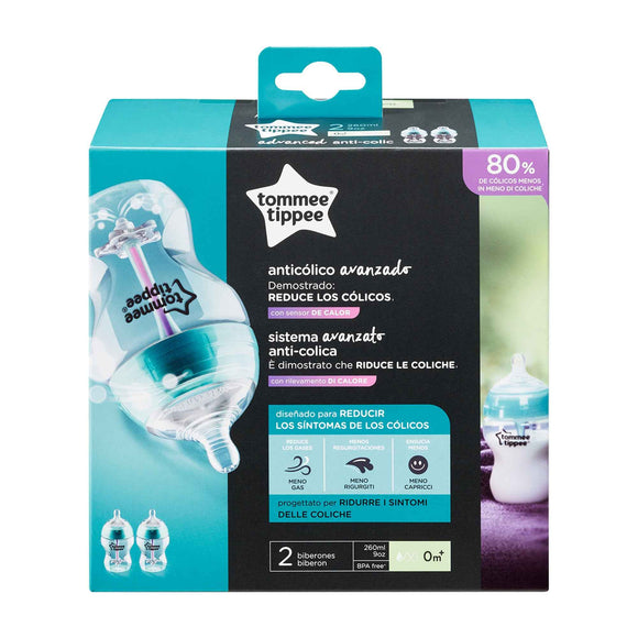 Biberons Tommee Tippee Advanced Anti-Colic avec fonction d'auto-stérilisation 260 ml 2 pièces 42252587