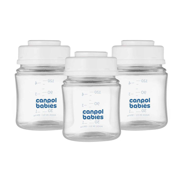Coffret de biberons CANPOL BABIES pour la conservation du lait maternel 3 x 120 ml, 0 mois et plus, 35/235